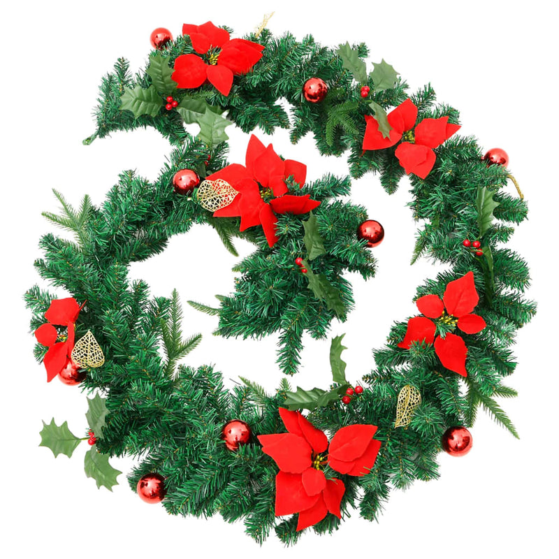 Afbeelding laden in galerijviewer, VidaXL Kerstslinger met LED-lampjes 2,7 m PVC groen
