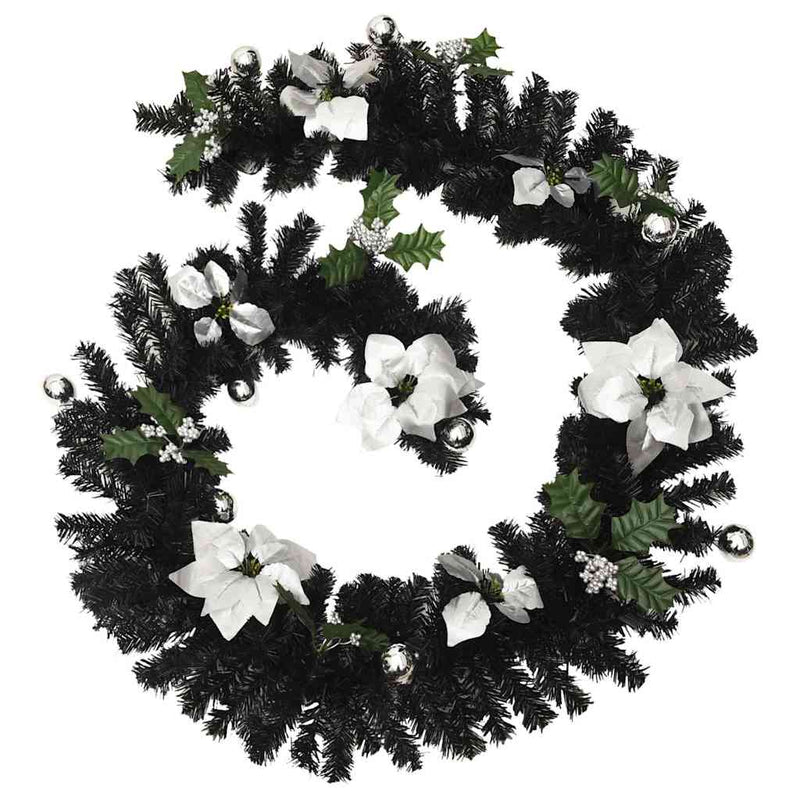 Afbeelding laden in galerijviewer, Vidaxl kerstslinger met led-lampjes 2,7 m pvc zwart
