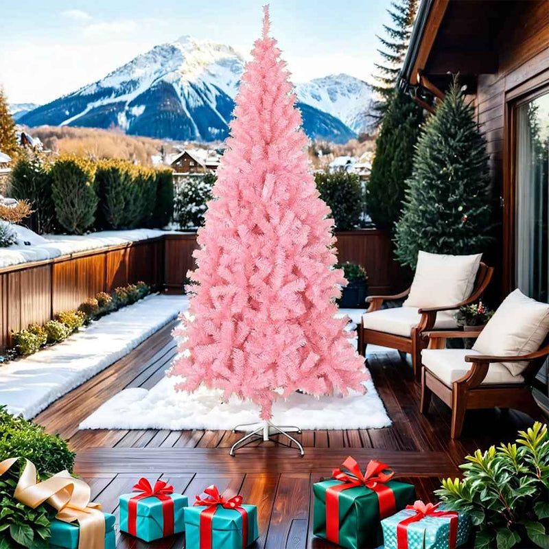 Afbeelding laden in galerijviewer, Vidaxl kunstkerstboom met standaard 210 cm pvc roze
