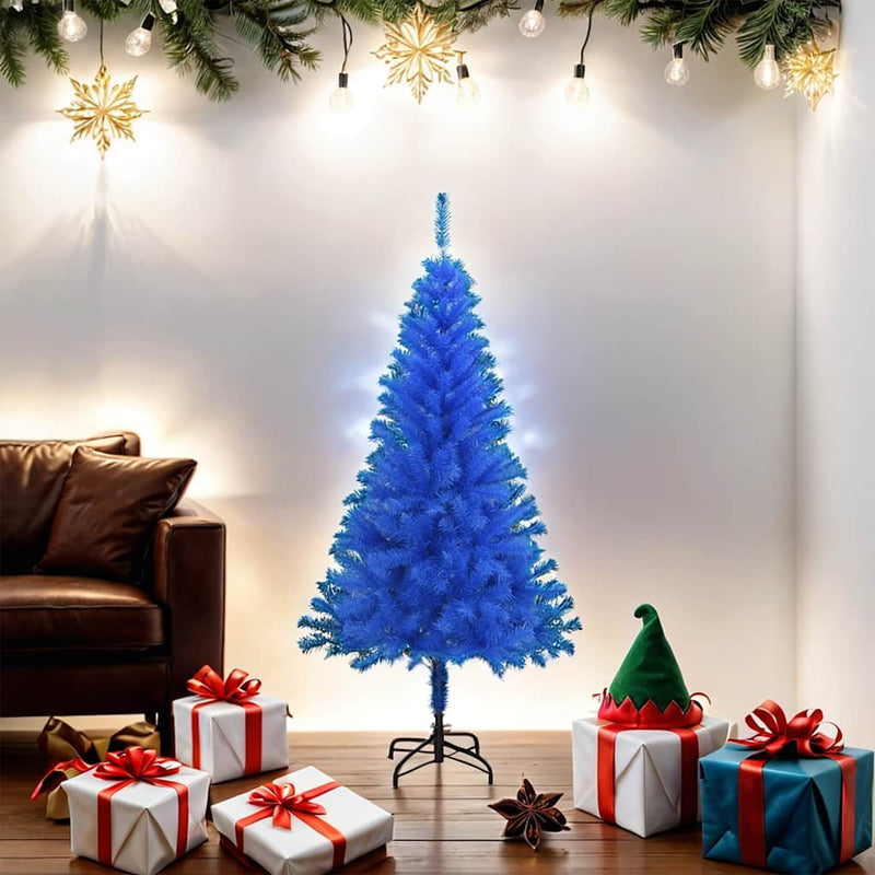 Afbeelding laden in galerijviewer, Vidaxl kunstkerstboom met standaard 150 cm pvc blauw

