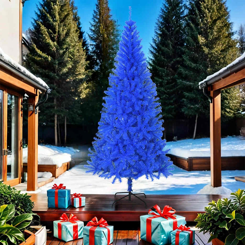 Afbeelding laden in galerijviewer, Vidaxl kunstkerstboom met standaard 210 cm pvc blauw
