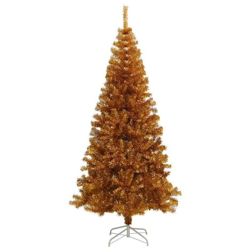 Afbeelding laden in galerijviewer, Vidaxl kunstkerstboom met standaard 180 cm pet goudkleurig
