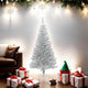 Vidaxl kunstkerstboom met standaard 150 cm pet zilverkleurig