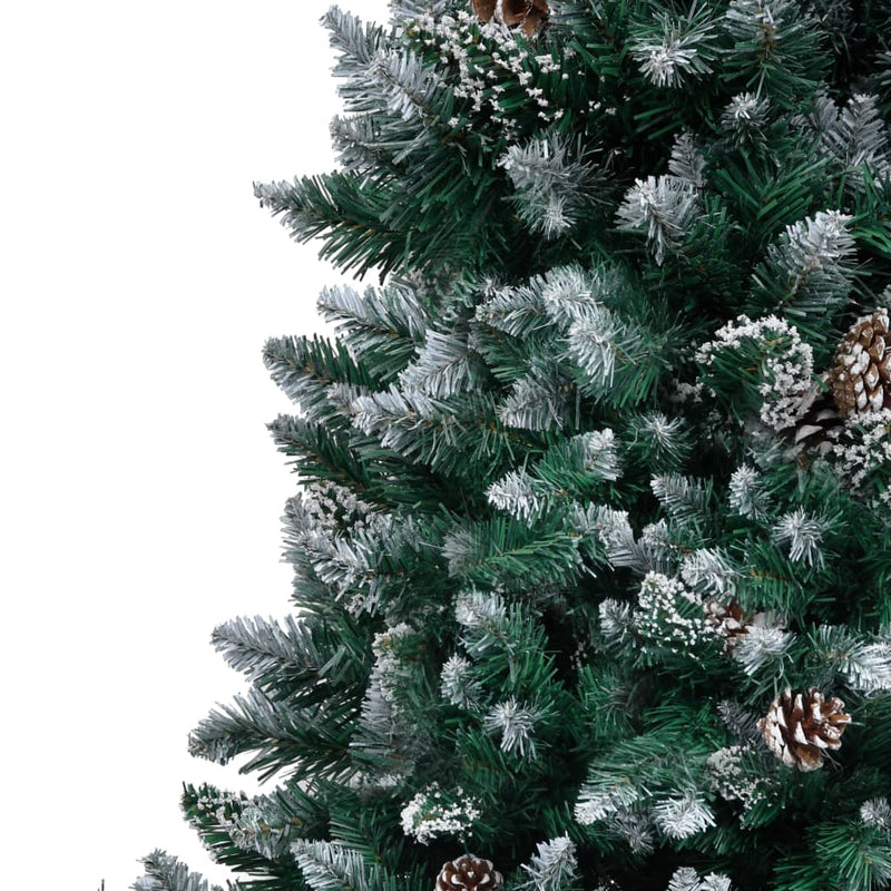 Afbeelding laden in galerijviewer, Vidaxl kunstkerstboom met dennenappels en witte sneeuw 240 cm
