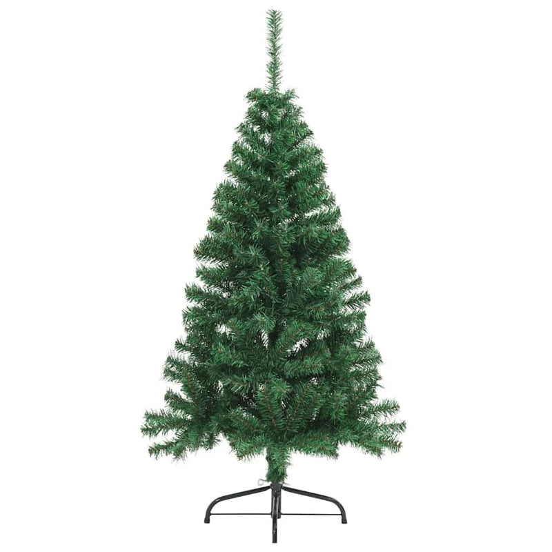 Afbeelding laden in galerijviewer, Vidaxl kunstkerstboom met standaard half 150 cm pvc groen
