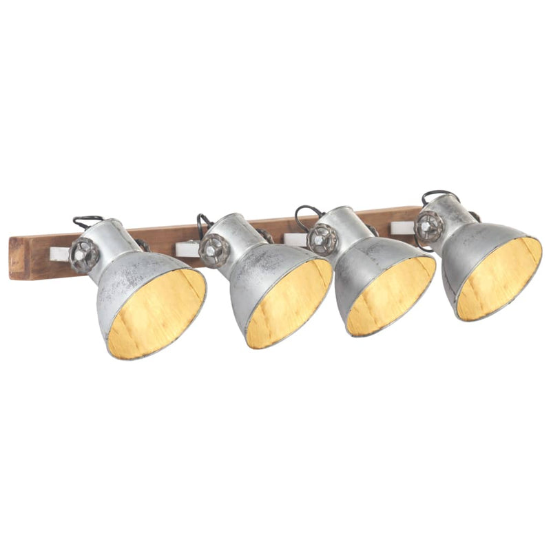 Afbeelding laden in galerijviewer, Vidaxl wandlamp industrieel e27 90x25 cm zilverkleurig

