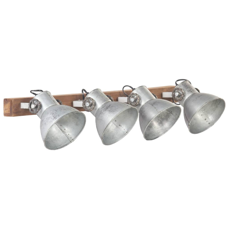 Afbeelding laden in galerijviewer, Vidaxl wandlamp industrieel e27 90x25 cm zilverkleurig
