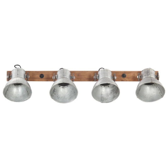 Vidaxl wandlamp industrieel e27 90x25 cm zilverkleurig
