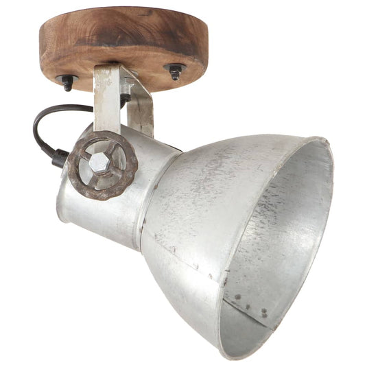 Vidaxl wand- plafondlampen industrieel 2 st e27 20x25 cm zilverkleurig