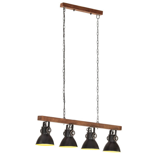 Vidaxl plafondlamp industrieel e27 mangohout zwart