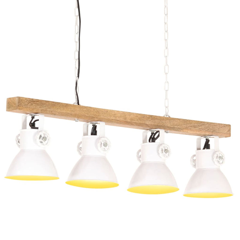 Afbeelding laden in galerijviewer, Vidaxl plafondlamp industrieel e27 mangohout wit
