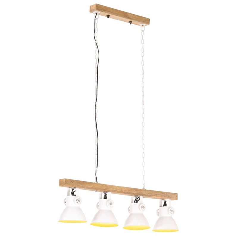 Afbeelding laden in galerijviewer, Vidaxl plafondlamp industrieel e27 mangohout wit
