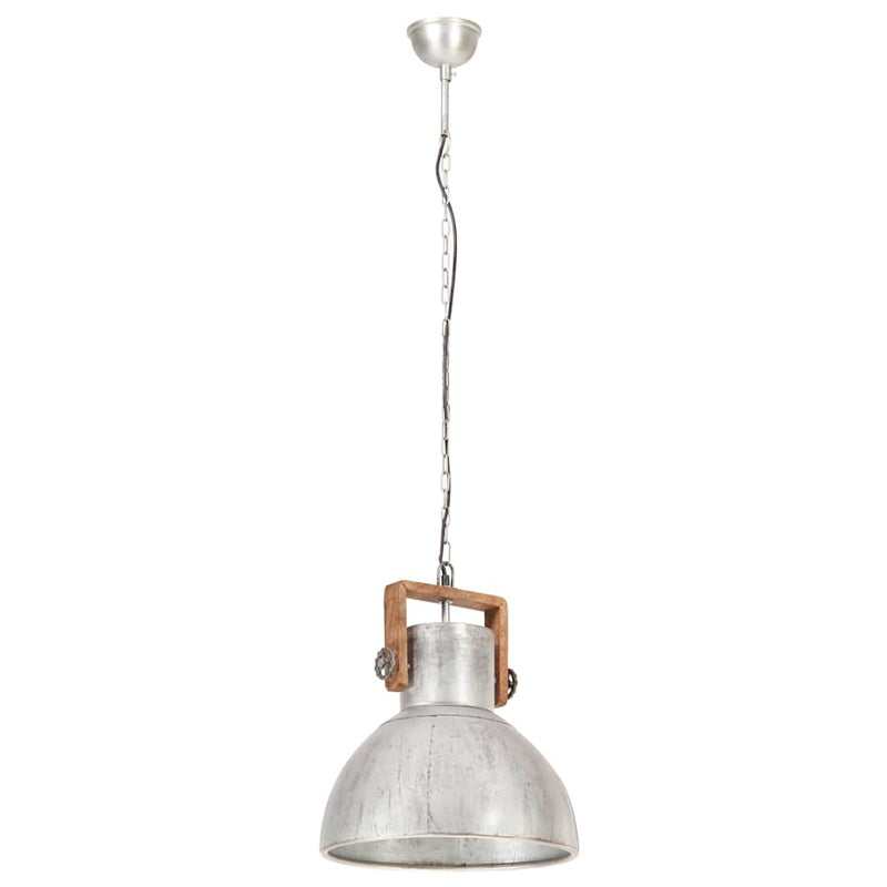 Afbeelding laden in galerijviewer, Vidaxl hanglamp industrieel rond 25 w e27 40 cm zilverkleurig
