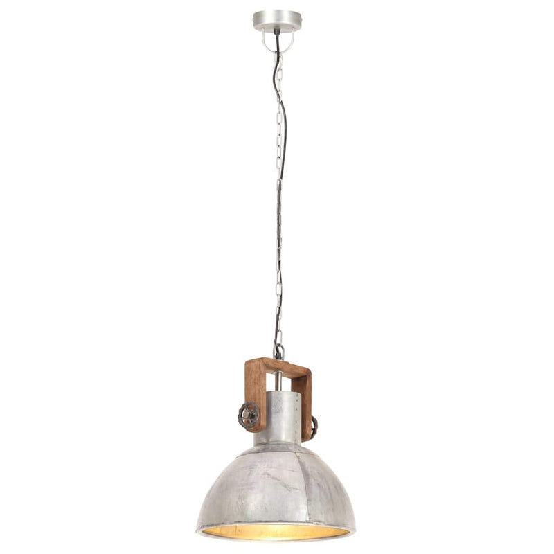 Afbeelding laden in galerijviewer, Vidaxl hanglamp industrieel rond 25 w e27 30 cm zilverkleurig

