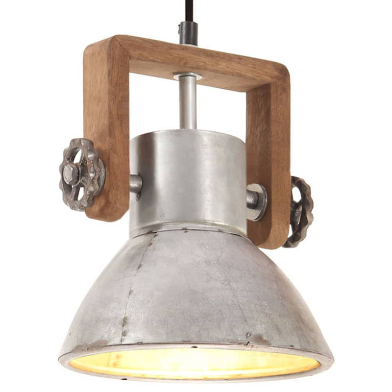 Afbeelding laden in galerijviewer, Vidaxl hanglamp industrieel rond 25 w e27 19 cm zilverkleurig
