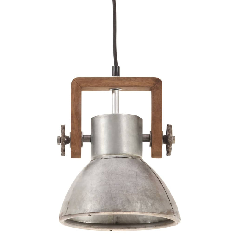 Afbeelding laden in galerijviewer, Vidaxl hanglamp industrieel rond 25 w e27 19 cm zilverkleurig

