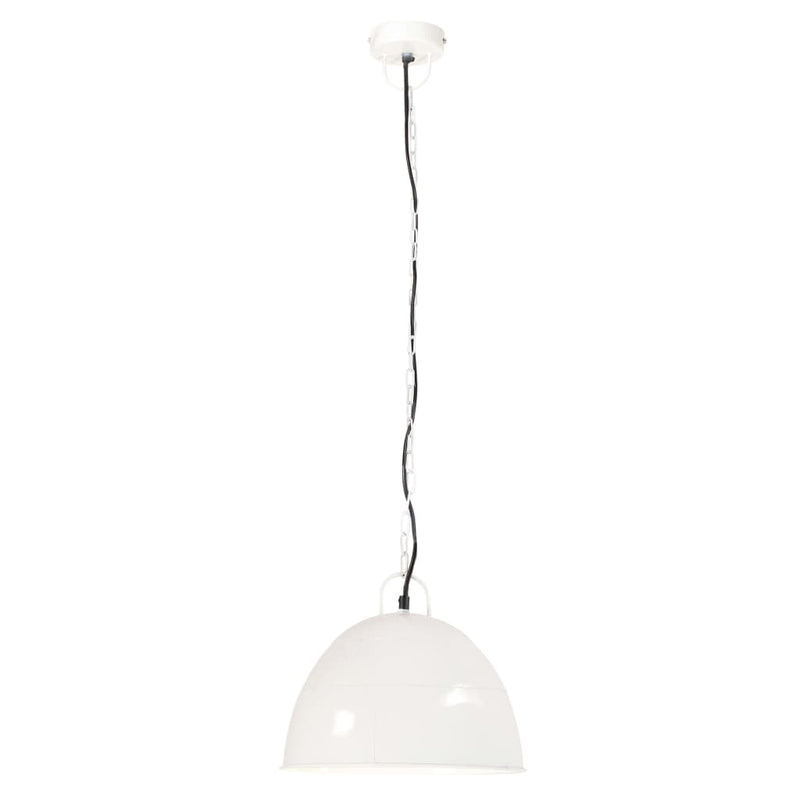 Afbeelding laden in galerijviewer, Vidaxl hanglamp industrieel vintage rond 25 w e27 31 cm wit
