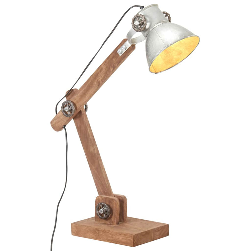 Afbeelding laden in galerijviewer, Vidaxl bureaulamp industrieel rond e27 58x18x90 cm zilverkleurig
