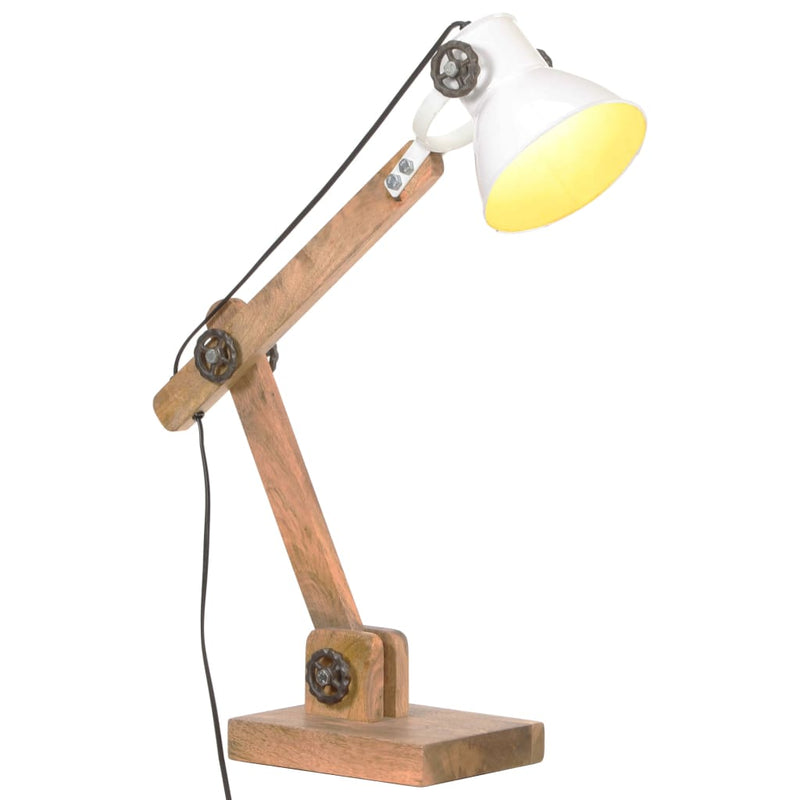 Afbeelding laden in galerijviewer, Vidaxl bureaulamp industrieel rond e27 58x18x90 cm wit
