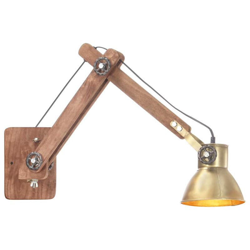 Afbeelding laden in galerijviewer, Vidaxl wandlamp industrieel rond e27 messingkleurig
