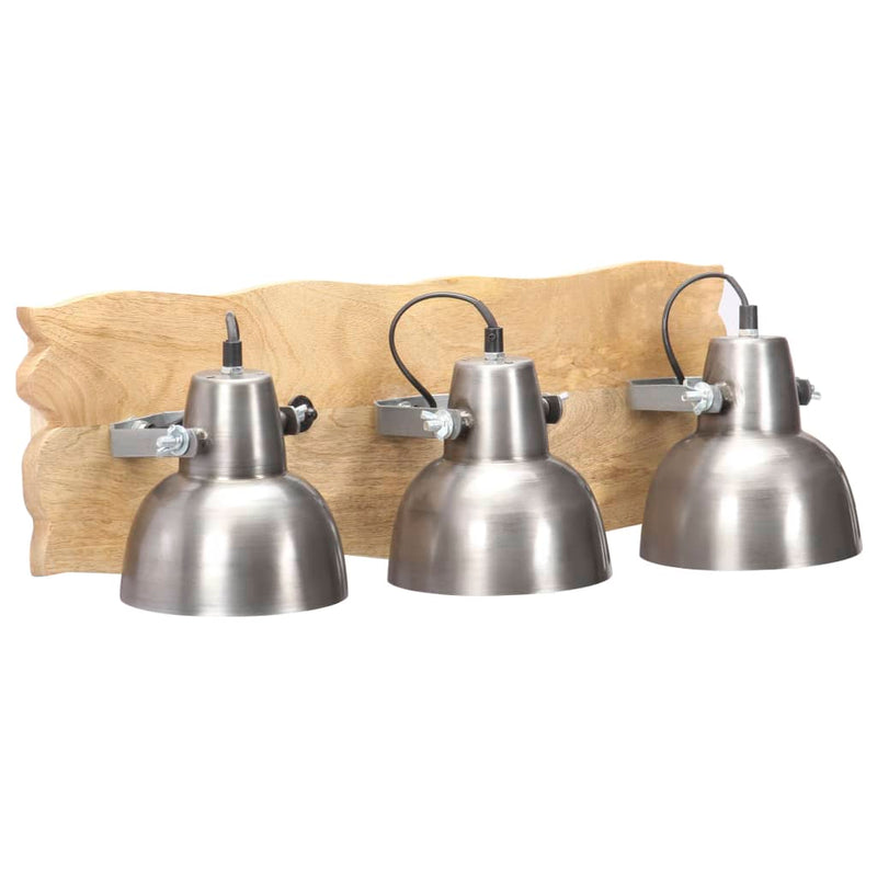 Afbeelding laden in galerijviewer, Vidaxl wandlamp industrieel e27 68x23 cm mangohout zilverkleurig
