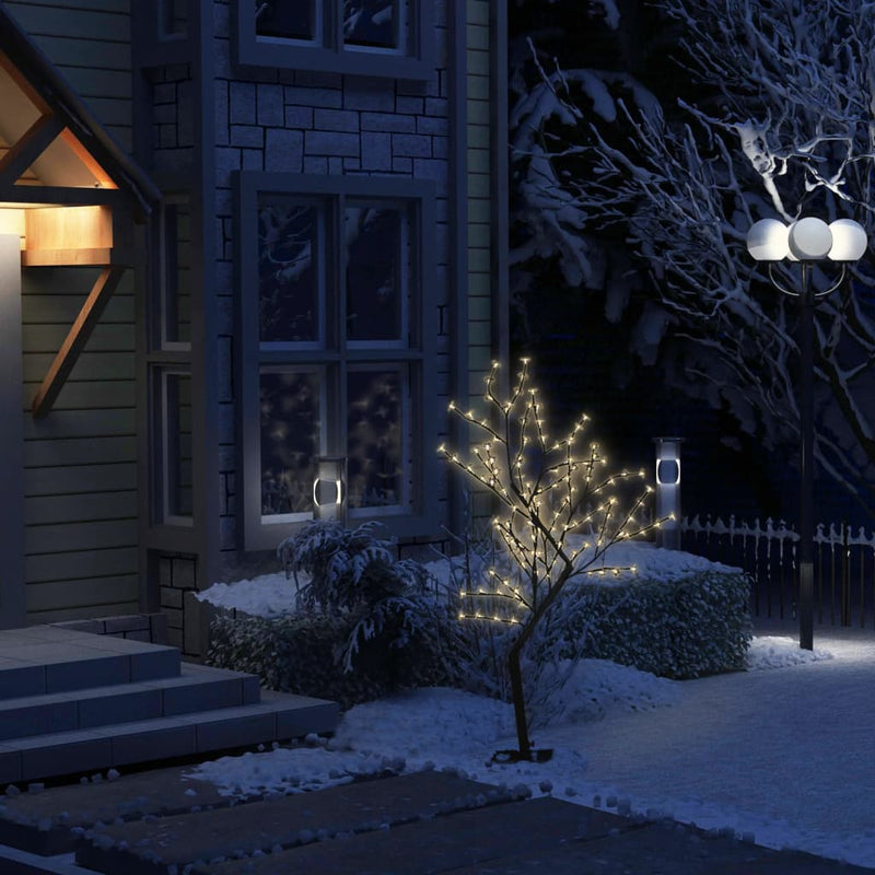 Afbeelding laden in galerijviewer, VidaXL Kerstboom 128 LED's warmwit licht kersenbloesem 120 cm
