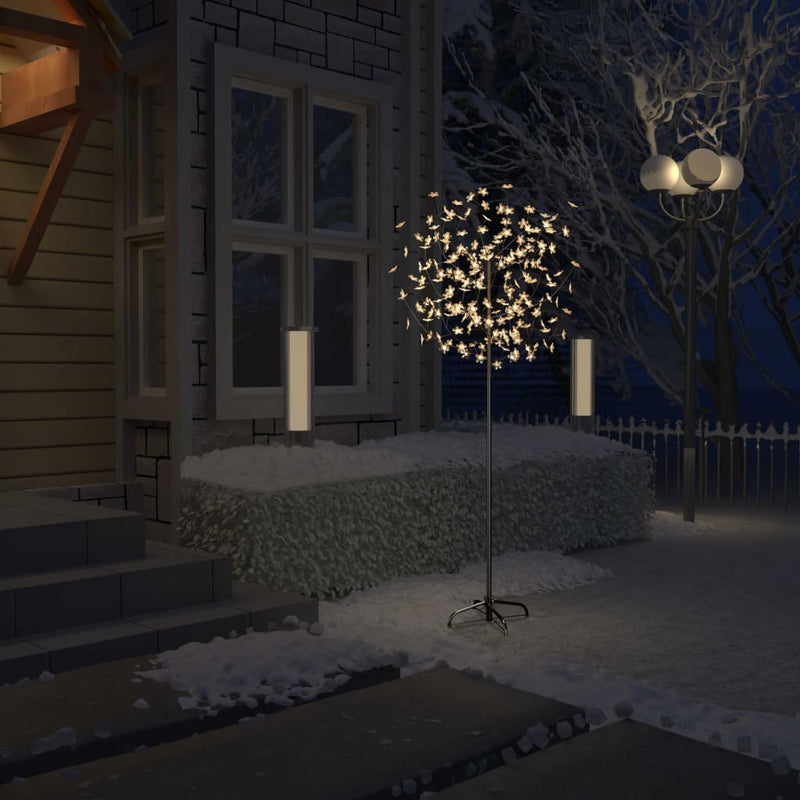 Afbeelding laden in galerijviewer, VidaXL Kerstboom 200 LED's warmwit licht kersenbloesem 180 cm

