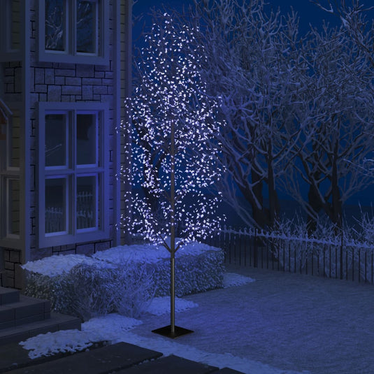 Vidaxl kerstboom 1200 led's blauw licht kersenbloesem 400 cm