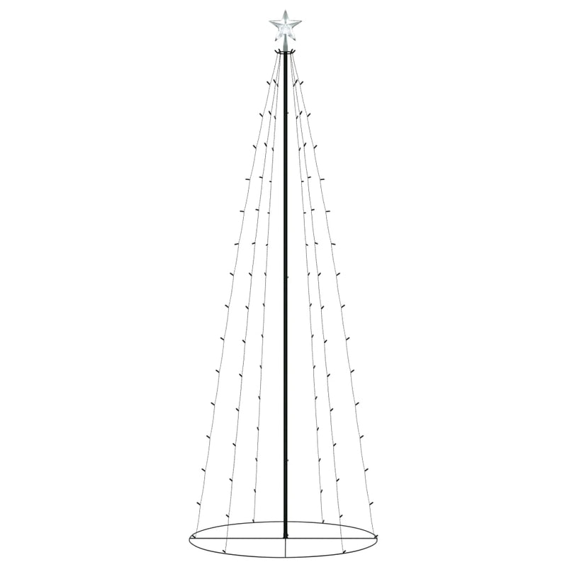 Afbeelding laden in galerijviewer, VidaXL Kegelkerstboom 100 warmwitte LED's 70x180 cm

