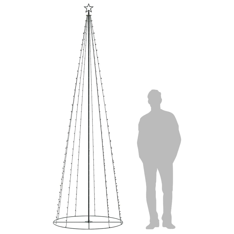 Afbeelding laden in galerijviewer, VidaXL Kegelkerstboom 330 meerkleurige LED's 100x300 cm
