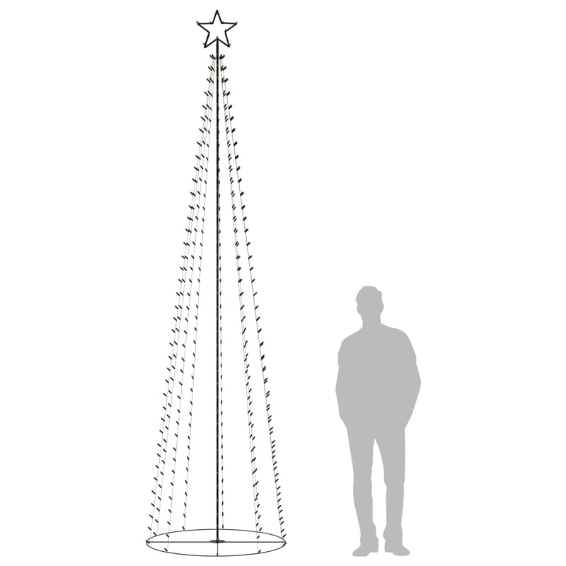 Afbeelding laden in galerijviewer, VidaXL Kegelkerstboom 400 meerkleurige LED's 100x360 cm
