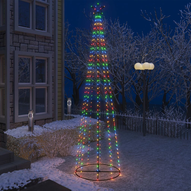 Afbeelding laden in galerijviewer, VidaXL Kegelkerstboom 400 meerkleurige LED's 100x360 cm

