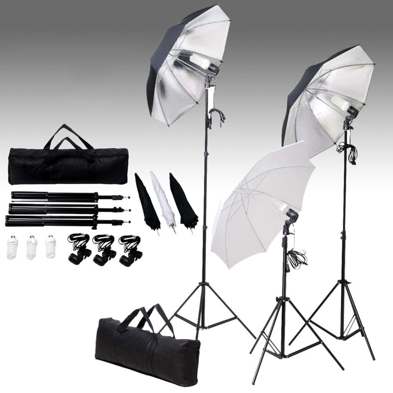 Afbeelding laden in galerijviewer, Vidaxl fotostudioset met verlichtingsset en achtergrond
