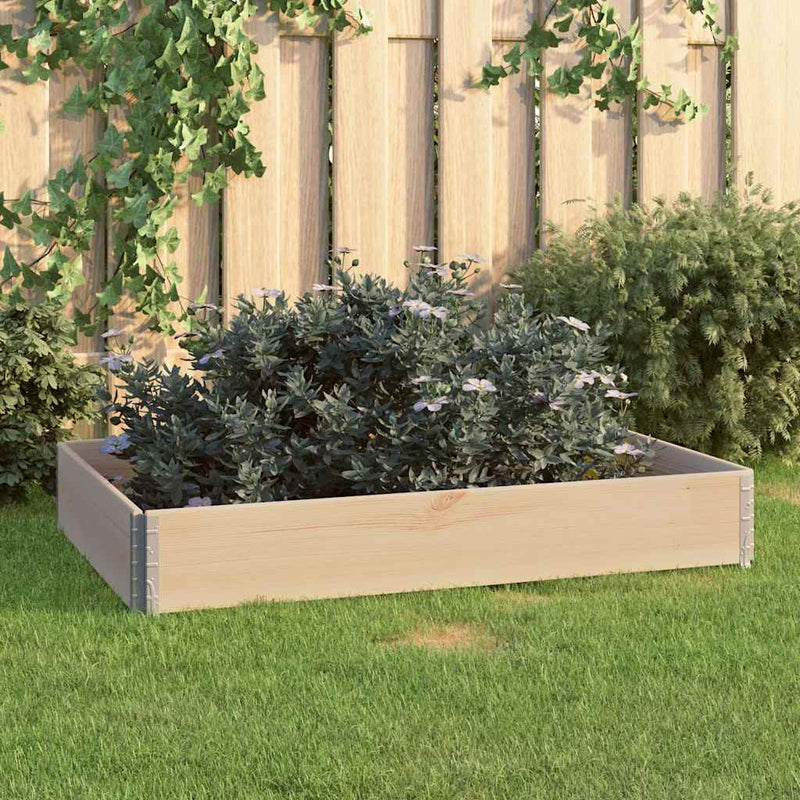 Afbeelding laden in galerijviewer, Vidaxl plantenbak verhoogd 80x120 cm massief grenenhout
