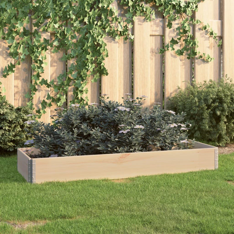 Afbeelding laden in galerijviewer, Vidaxl plantenbak verhoogd 50x150 cm massief grenenhout
