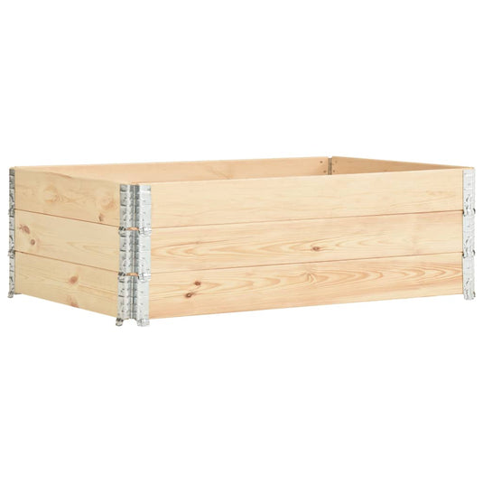 Vidaxl 3 st plantenbakken verhoogd 50x150 cm massief grenenhout