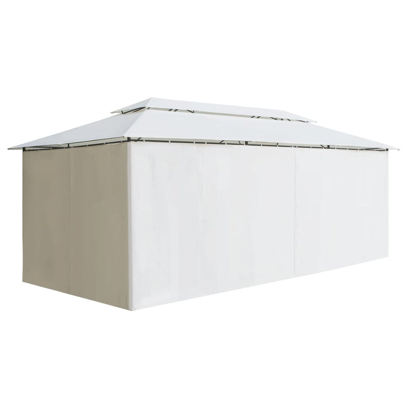 Afbeelding laden in galerijviewer, VidaXL Prieel met gordijnen 180g m² 600x298x270 cm wit

