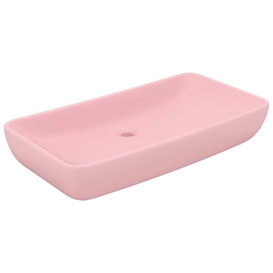 Vidaxl wastafel rechthoekig 71x38 cm keramiek matroze