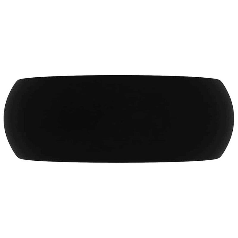 Afbeelding laden in galerijviewer, Vidaxl wastafel rond 40x15 cm keramiek matzwart
