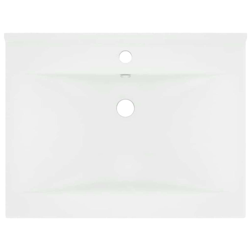 Afbeelding laden in galerijviewer, Vidaxl wastafel met kraangat 60x46 cm keramiek matwit

