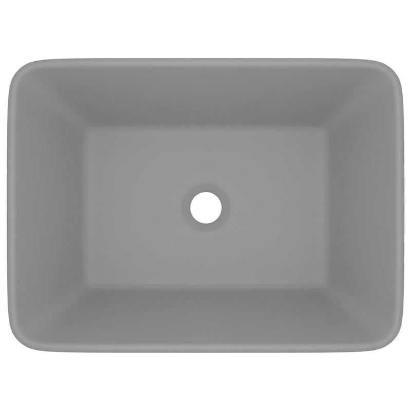 Afbeelding laden in galerijviewer, Vidaxl wastafel 41x30x12 cm keramiek mat lichtgrijs
