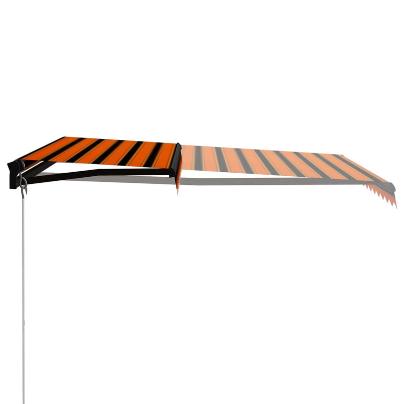 Afbeelding laden in galerijviewer, VidaXL Luifel handmatig uittrekbaar 300x250 cm oranje en bruin
