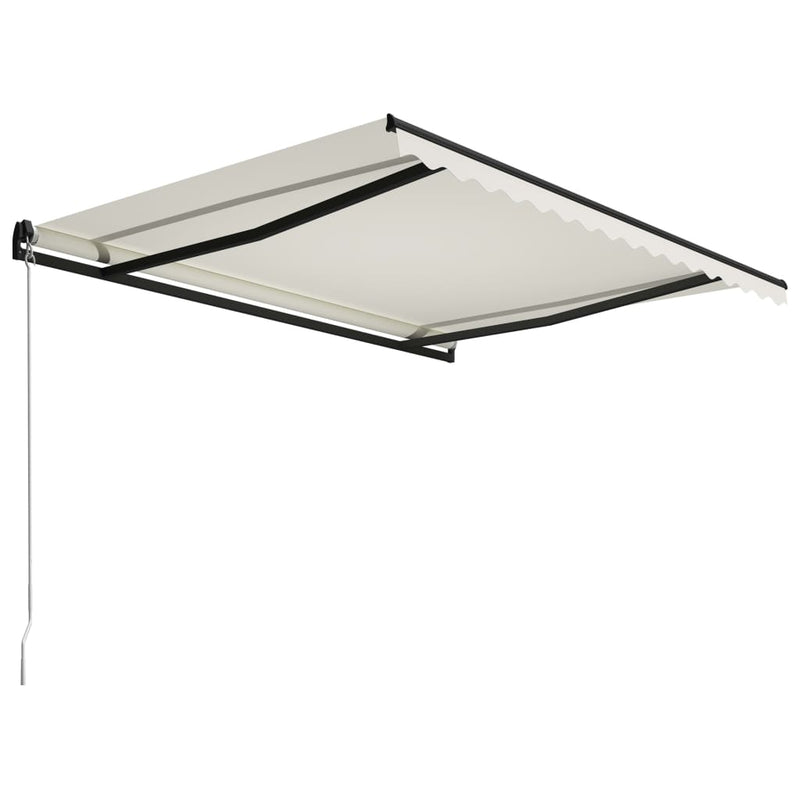 Afbeelding laden in galerijviewer, VidaXL Luifel handmatig uittrekbaar 400x300 cm crème
