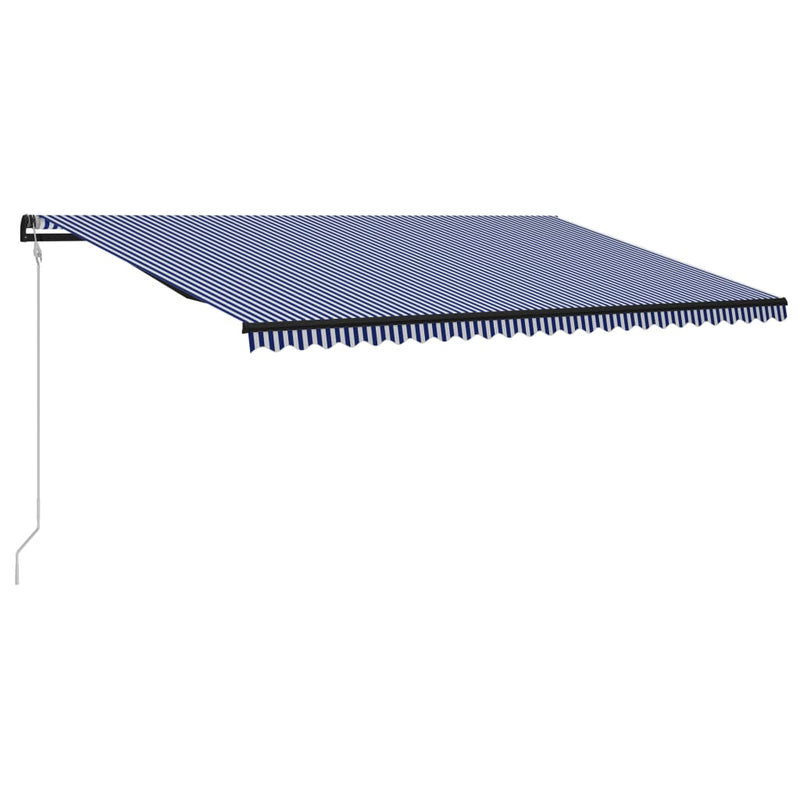 Afbeelding laden in galerijviewer, VidaXL Luifel automatisch uittrekbaar 600x300 cm blauw en wit
