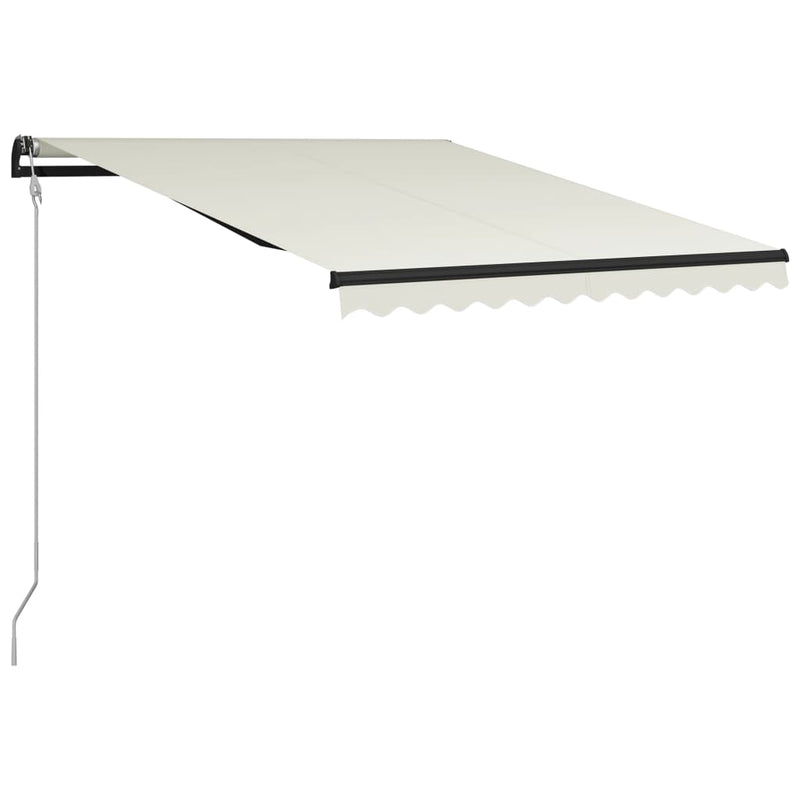 Afbeelding laden in galerijviewer, VidaXL Luifel uittrekbaar met windsensor en LED 300x250 cm crème
