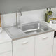 Vidaxl gootsteen met afvoerset 800x500x155 mm roestvrij staal zilver