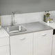 Vidaxl gootsteen met afvoerset 1000x600x155 mm roestvrij staal zilver