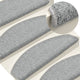 Vidaxl trapmatten 15 st 65x24x4 cm lichtgrijs halfrond groot