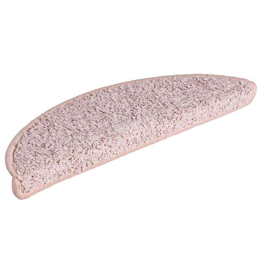 Vidaxl trapmatten 15 st 56x17x3 cm lichtroze halfrond