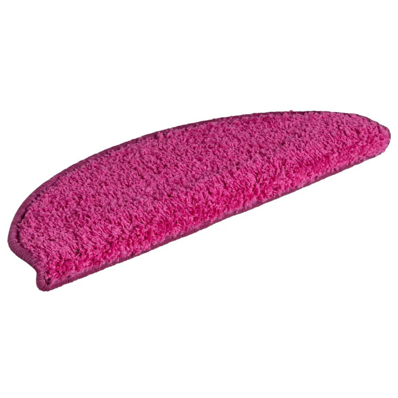 Afbeelding laden in galerijviewer, Vidaxl trapmatten 15 st 65x21x4 cm roze halfrond groot
